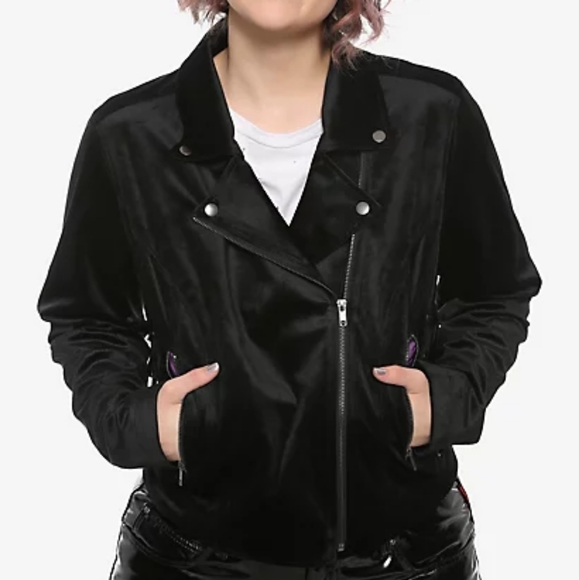 Her Universe Jackets & Blazers - Her Universe Disney Malificent Velvet Moto Jacket